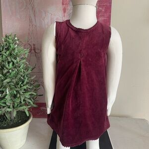 H&M Girl's Burgundy Velvet Jumper